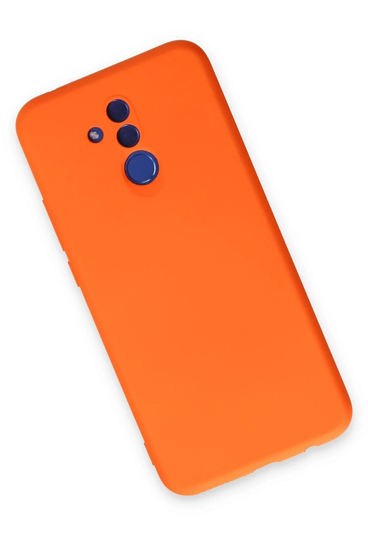 Huawei̇ Mate 20 Li̇te Kılıf Nano İçi̇ Kadi̇fe Si̇li̇kon - Turuncu - Dropx6188-9596