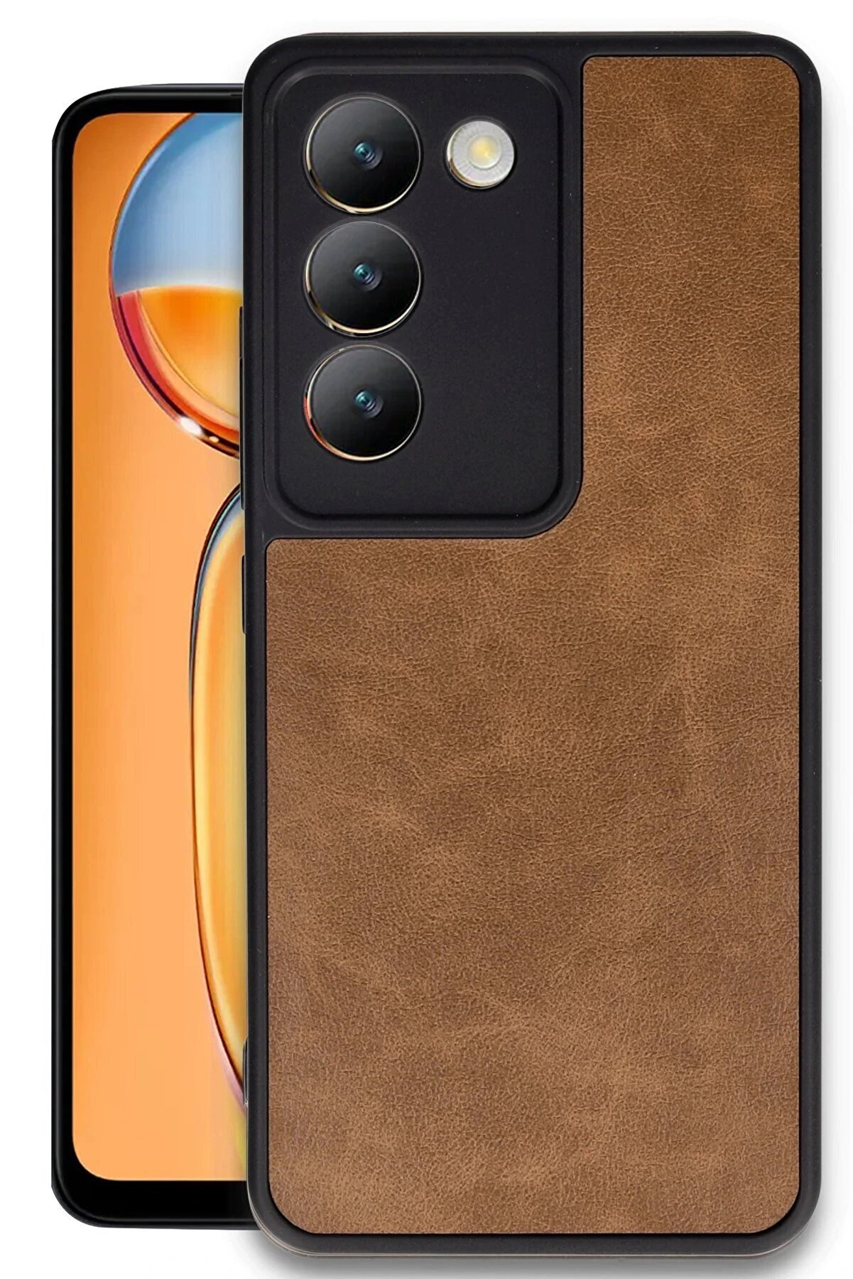 CepteToptan Vivo V30 Lite 4G Kılıf Aras Deri Kapak - Taba - DROPX5633-3634