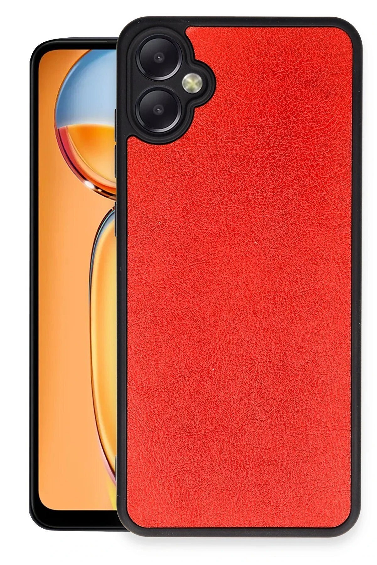 CepteToptan Samsung Galaxy A06 Kılıf Aras Deri Kapak - Kırmızı - DROPX2559-2863