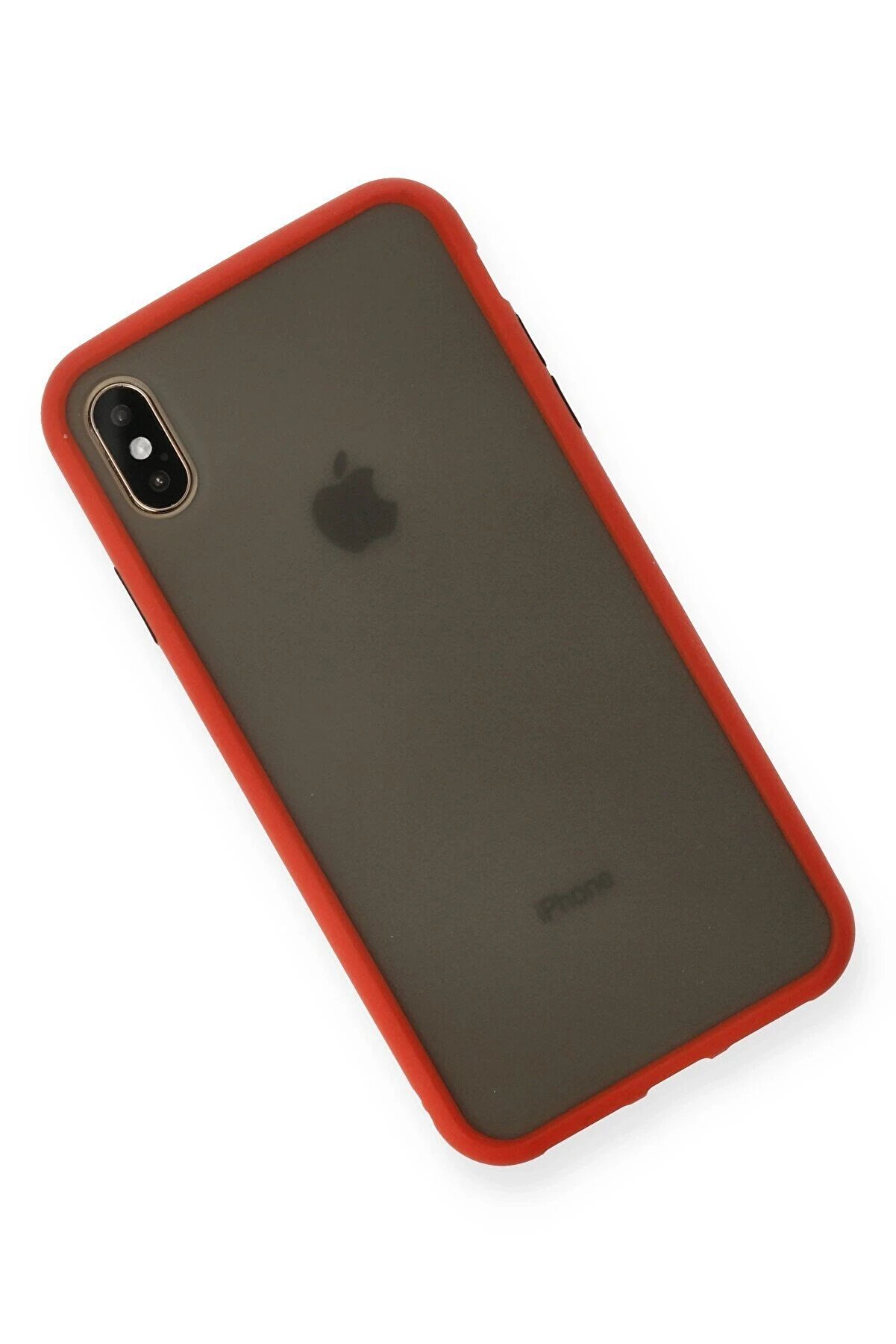 İphone Xs Max Kılıf Montreal Si̇li̇kon Kapak - Kırmızı - Dropx7243-4320