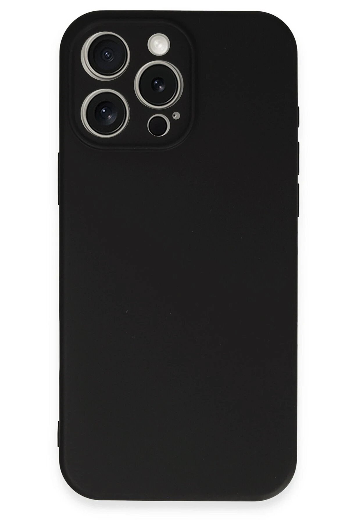 İphone 16 Pro Kılıf Nano İ&ccedil;i̇ Kadi̇fe Si̇li̇kon - Si̇yah - Dropx3281-2226