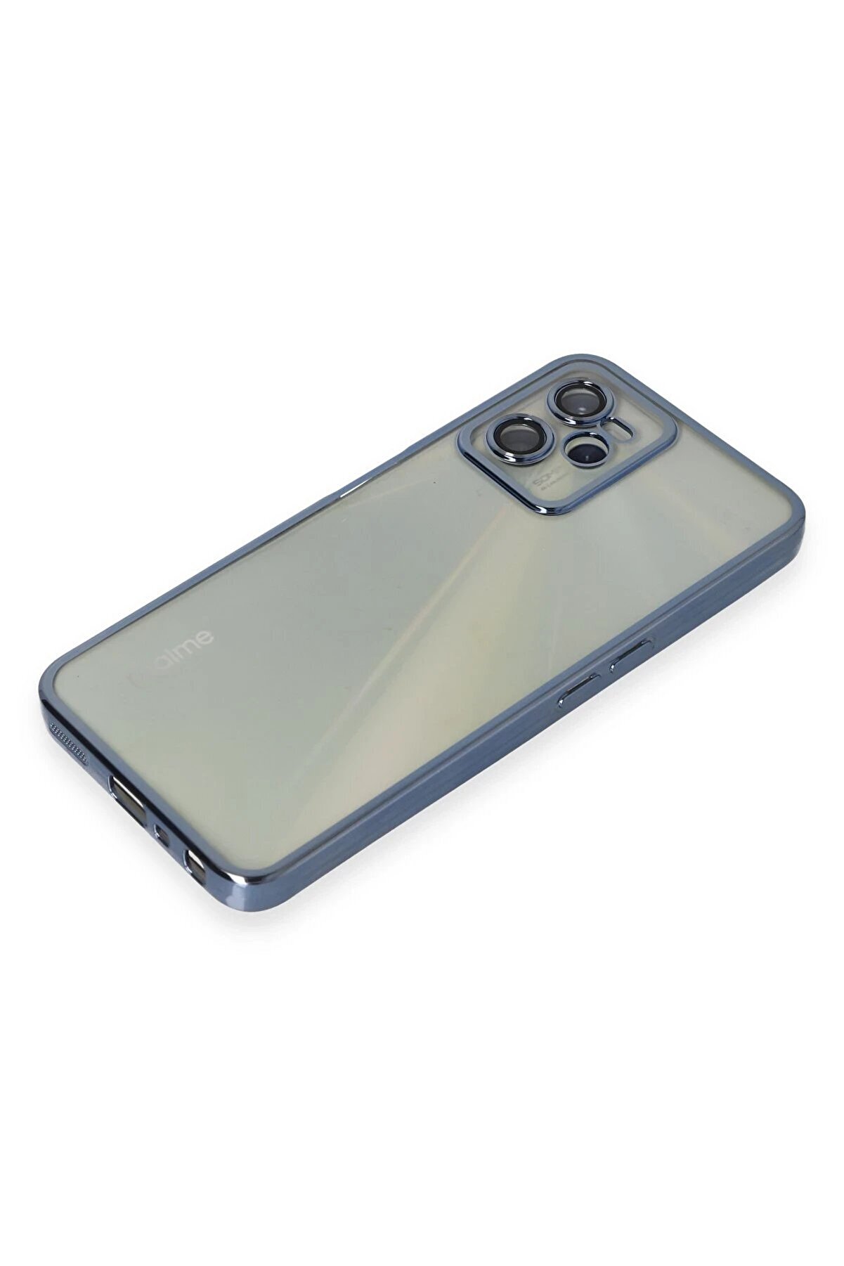 Realme C35 Kılıf Lensli̇ Si̇li̇kon - Açık Mavi̇