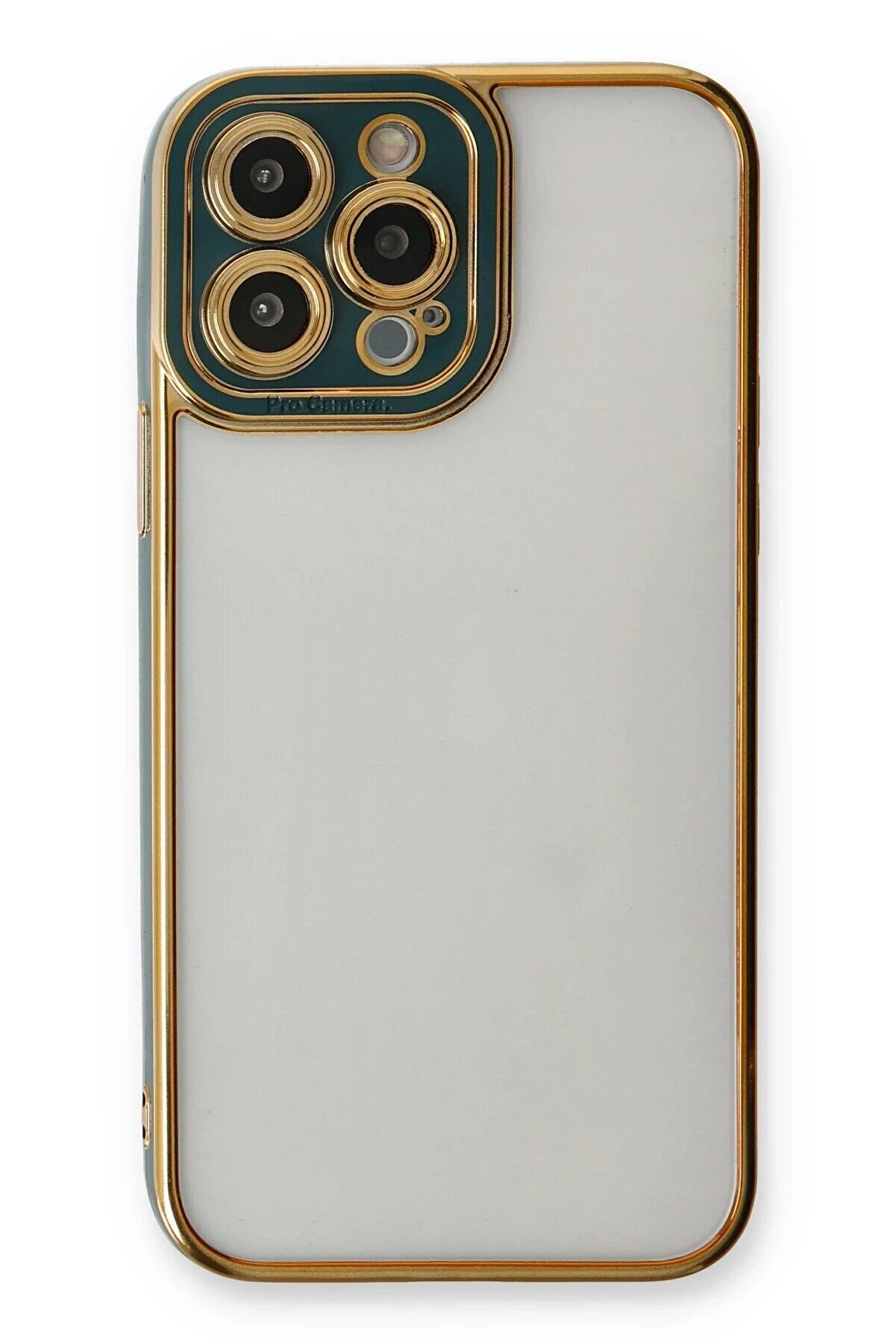 İphone 13 Pro Max Kılıf Li̇va Lens Si̇li̇kon - Yeşi̇l - Dropx7864-6071