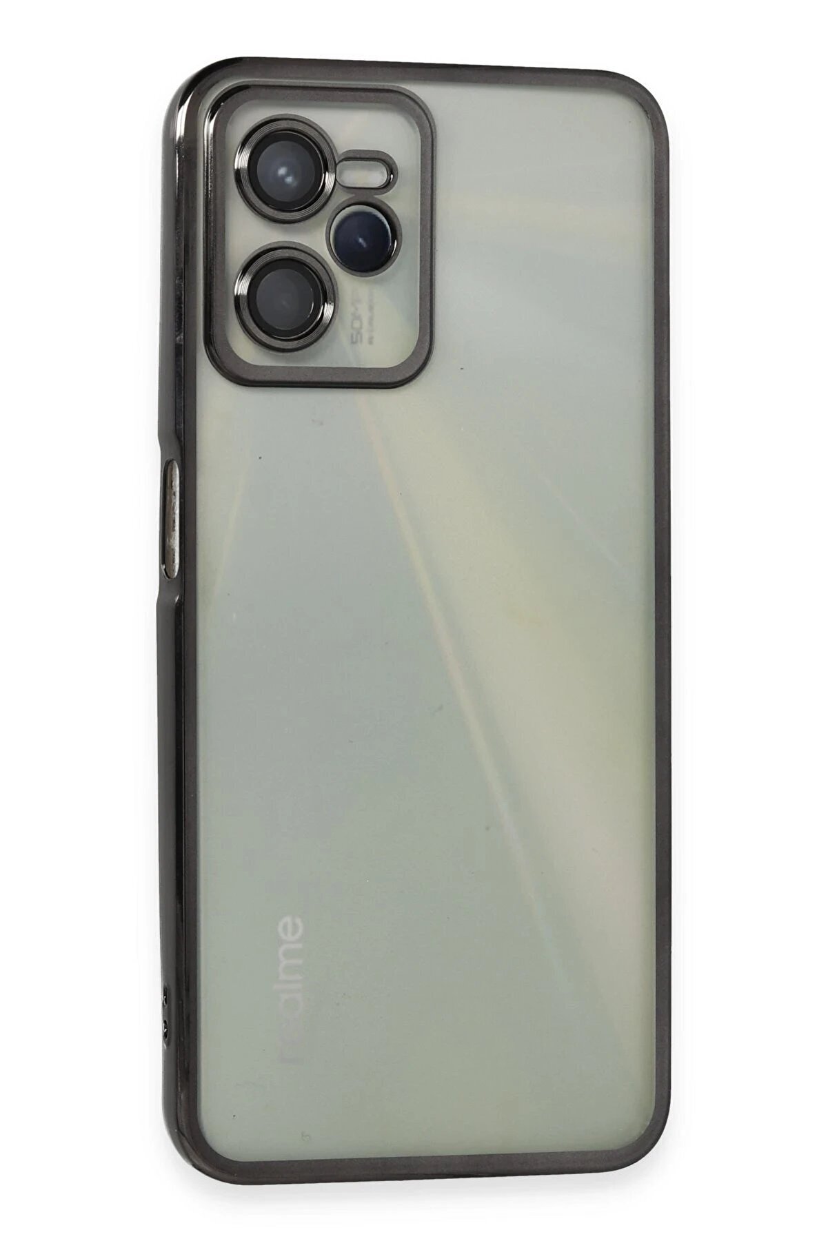 CepteToptan Realme C35 Kılıf Lensli Silikon - Siyah - DROPX7527-3986