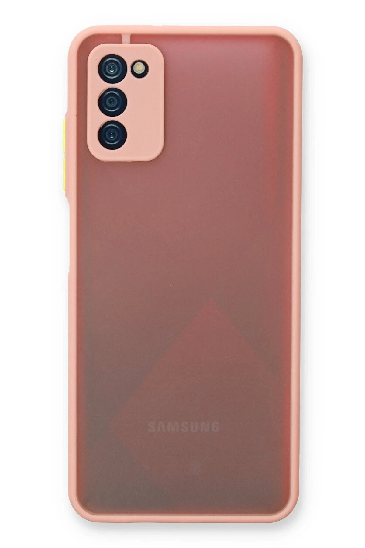 CepteToptan Samsung Galaxy A03S Kılıf Montreal Silikon Kapak - Pembe - DROPX3759-5185