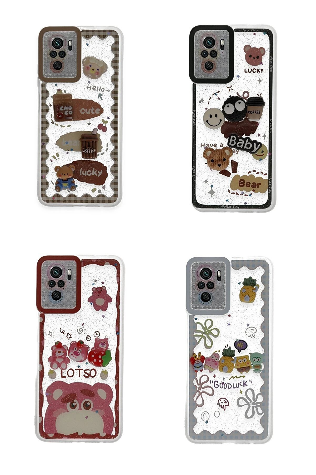 Xi̇aomi̇ Redmi̇ Note 10 Pro Kılıf Sweet Desenli̇ Si̇li̇kon Kapak - Pembe - Dropx3467-1573