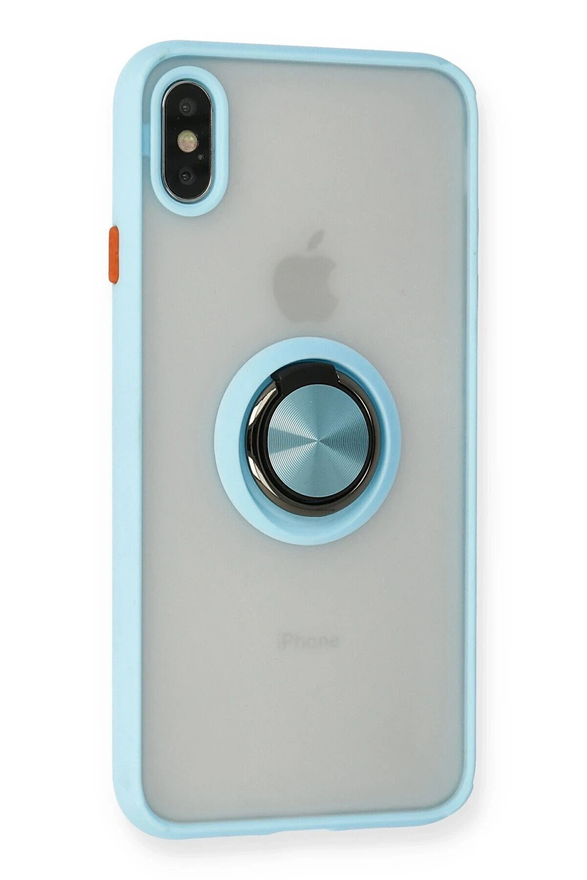 İphone X Kılıf Montreal Y&uuml;z&uuml;kl&uuml; Si̇li̇kon Kapak - Buz Mavi̇ - Dropx9120-5005