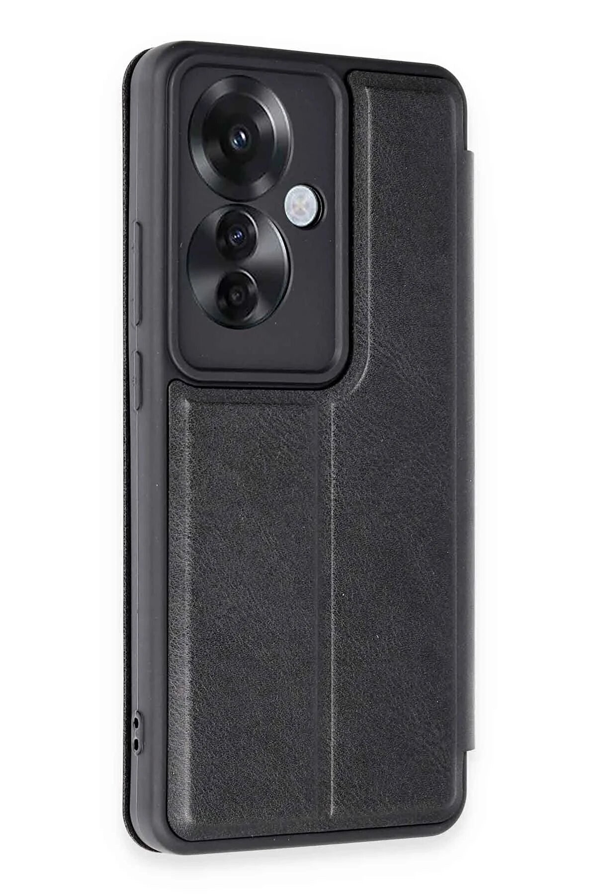 Oppo Reno 11F Kılıf Fli̇p Cover - Si̇yah - Dropx9023-4994