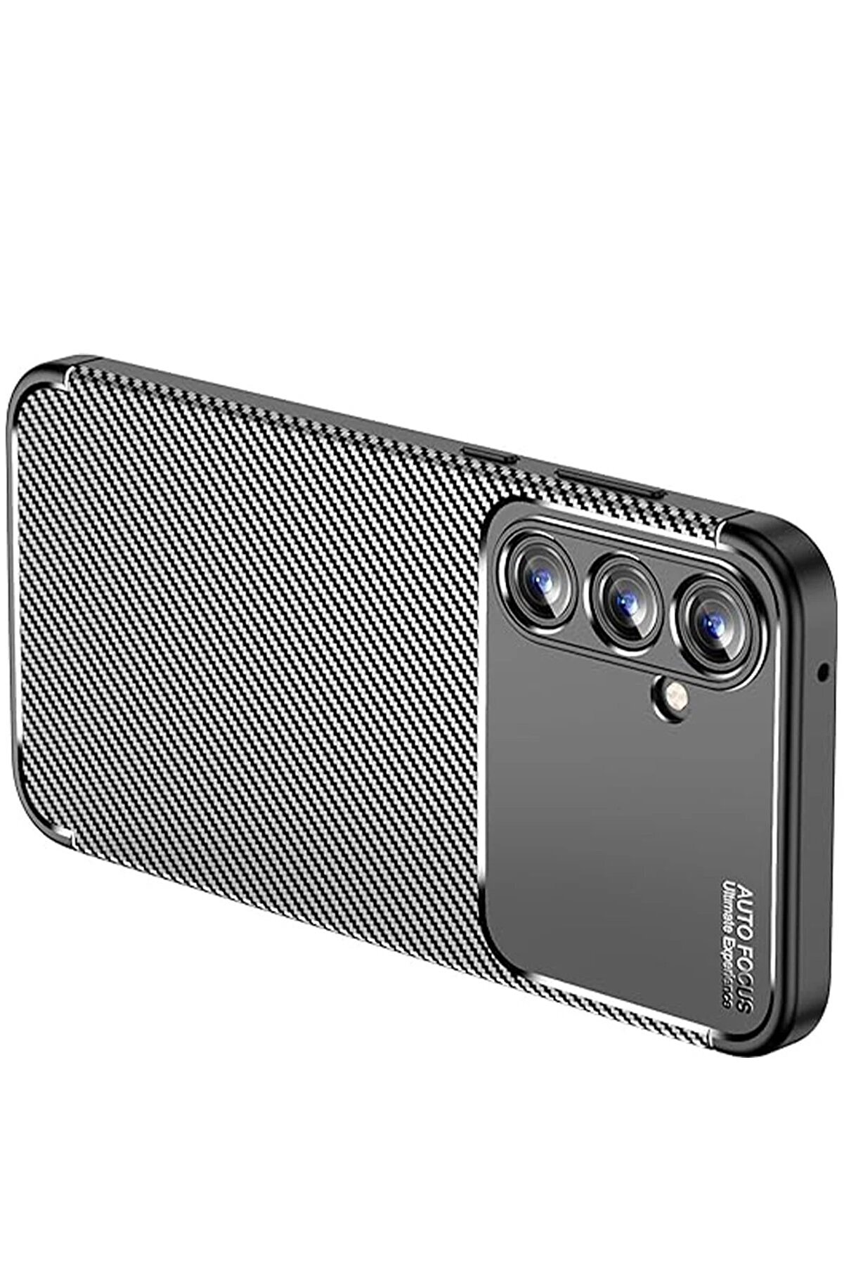 Samsung Galaxy A15 4G Kılıf Auto Focus Karbon Kapak - Si̇yah - Dropx5938-2186