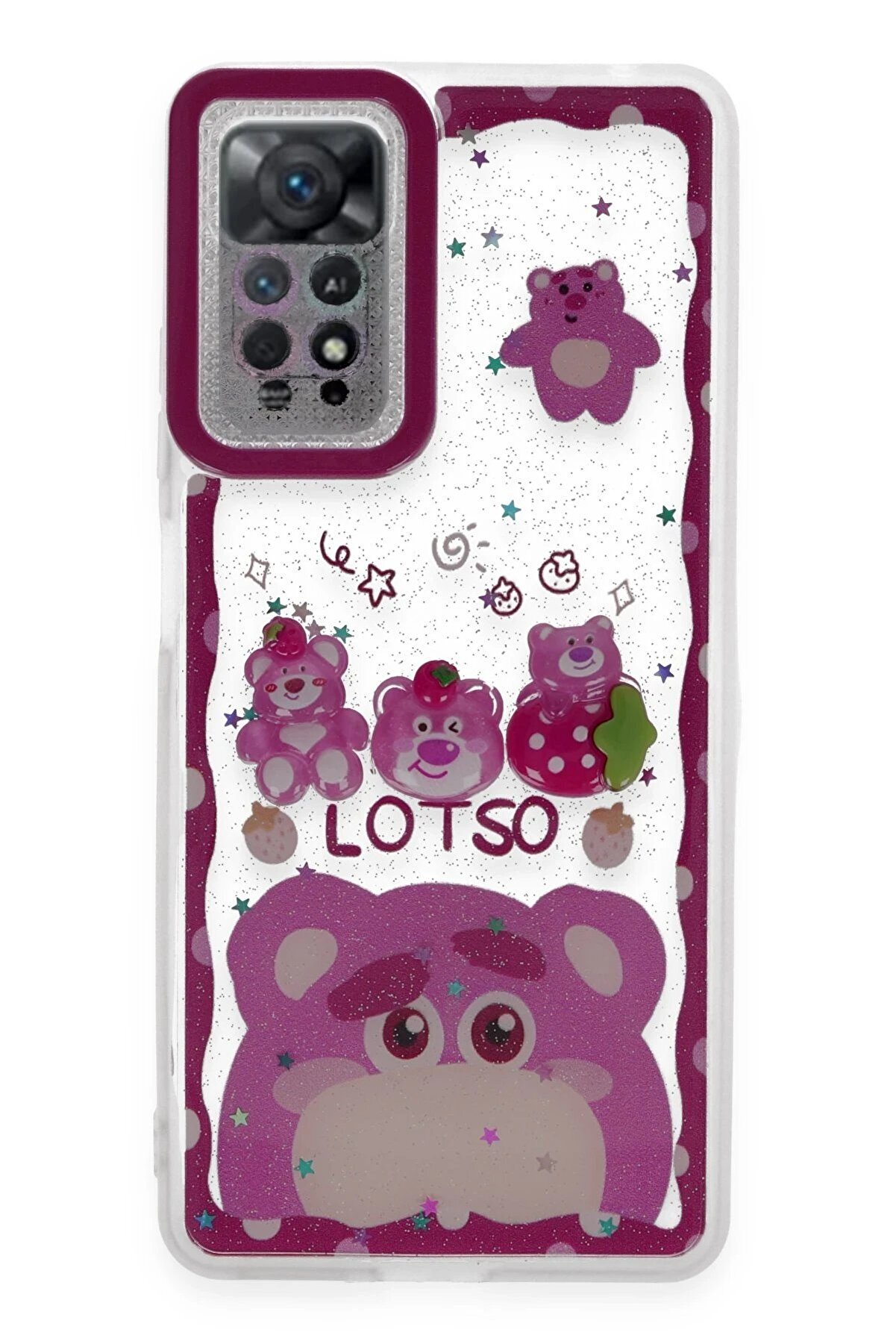 CepteToptan Xiaomi Redmi Note 11 Kılıf Sweet Desenli Silikon Kapak - Pembe - DROPX1831-4823