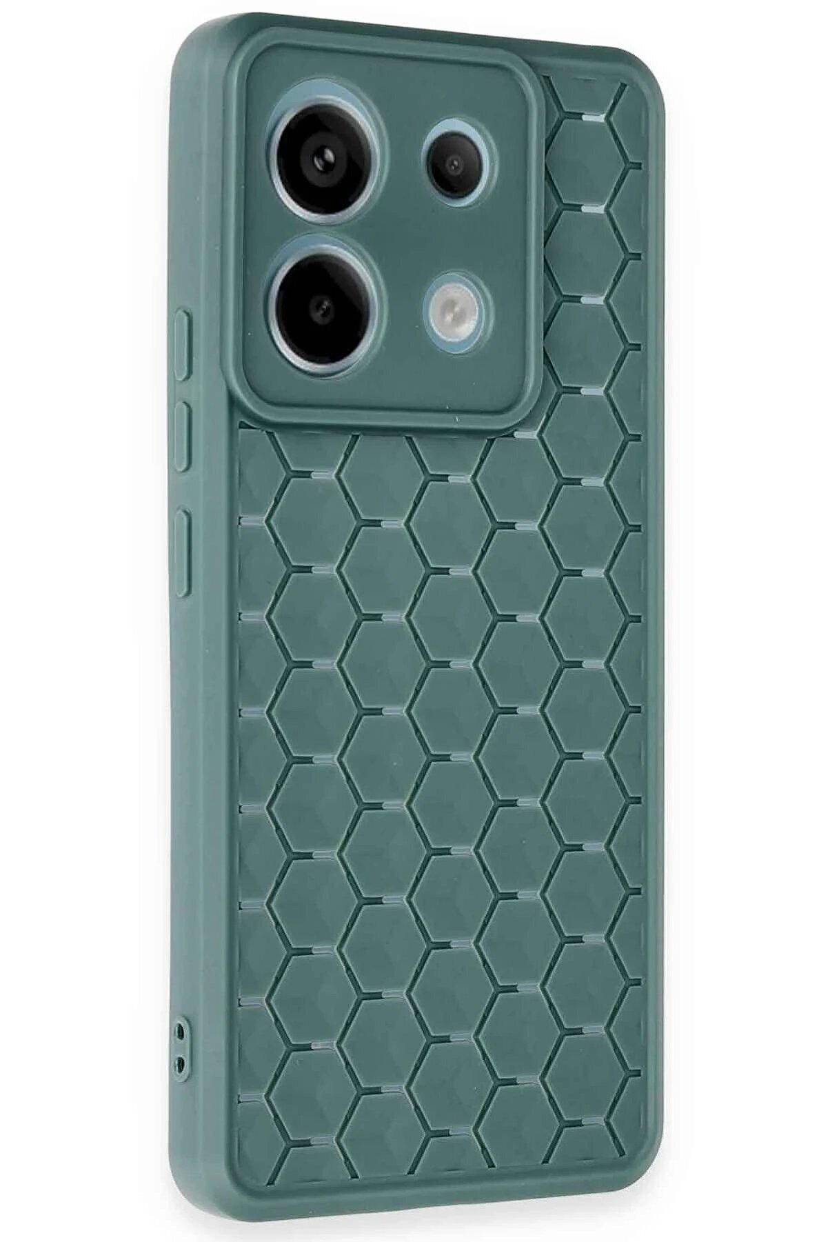 Xi̇aomi̇ Redmi̇ Note 13 Pro 5G Kılıf Petek Si̇li̇kon Kapak - Koyu Yeşi̇l - Dropx4248-5528