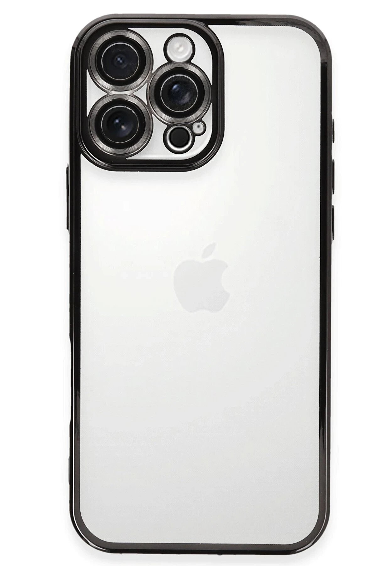 CepteToptan iPhone 16 Pro Max Kılıf Lensli Silikon - Siyah - DROPX2964-5193