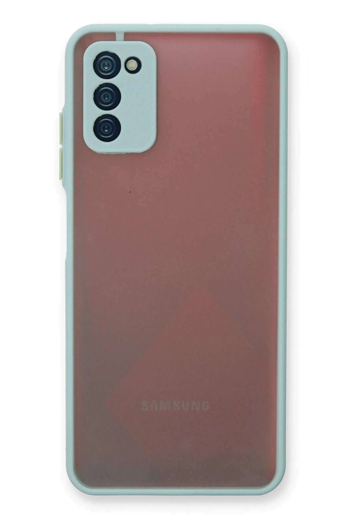 CepteToptan Samsung Galaxy A03S Kılıf Montreal Silikon Kapak - Turkuaz - DROPX2244-2582