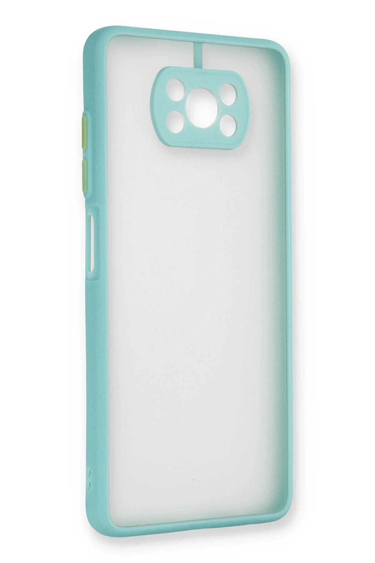 Xi̇aomi̇ Pocophone X3 Kılıf Montreal Si̇li̇kon Kapak - Turkuaz - Dropx3621-9028