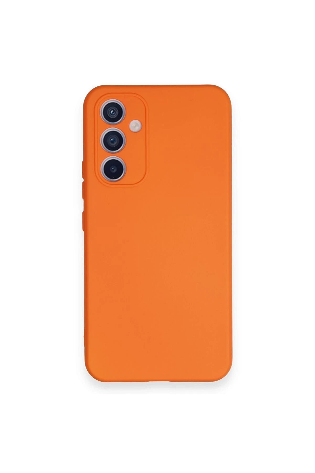 CepteToptan Samsung Galaxy A54 5G Kılıf Nano i&ccedil;i Kadife Silikon - Turuncu - DROPX5191-4398