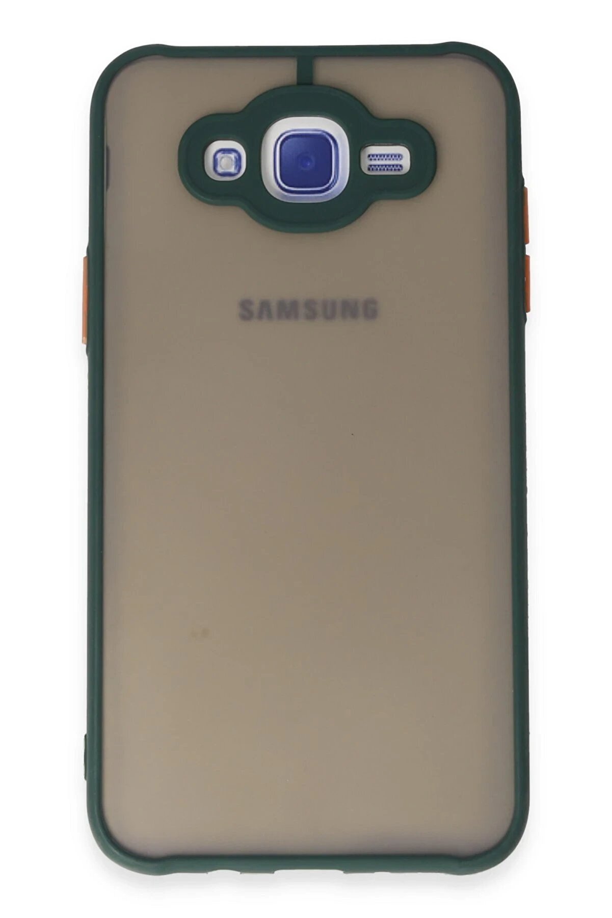 CepteToptan Samsung Galaxy J7 Kılıf Montreal Silikon Kapak - Yeşil - DROPX7106-3334