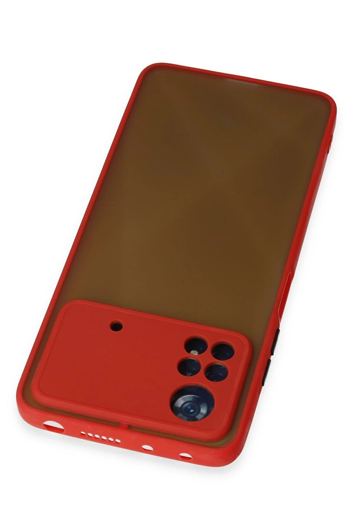 Xi̇aomi̇ Poco X4 Pro 5G Kılıf Montreal Si̇li̇kon Kapak - Kırmızı - Dropx7659-8157