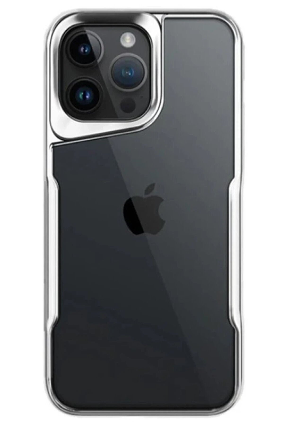 İphone 15 Pro Max Kılıf Boyi̇ Si̇li̇kon Kapak - Gümüş - Dropx3501-6421