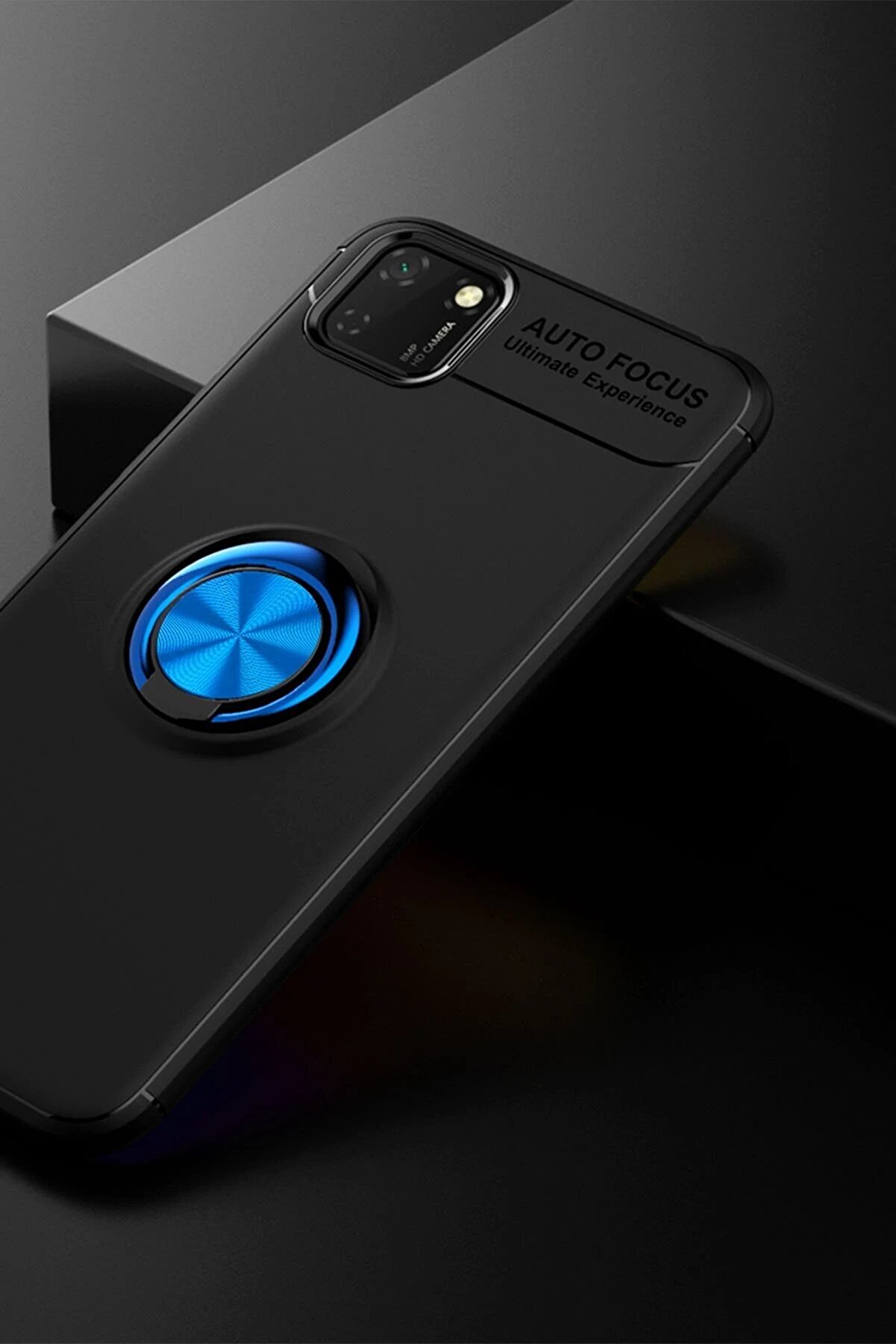 Huawei̇ Y5P Kılıf Range Yüzüklü Si̇li̇kon - Si̇yah-Mavi̇ - Dropx9665-8929