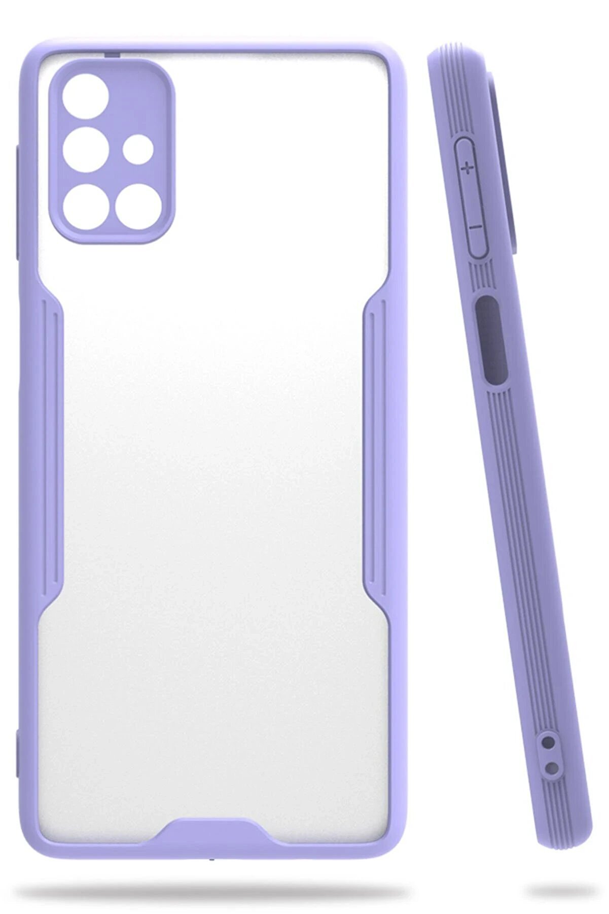 CepteToptan Samsung Galaxy M31S Kılıf Platin Silikon - Lila - DROPX1167-1172