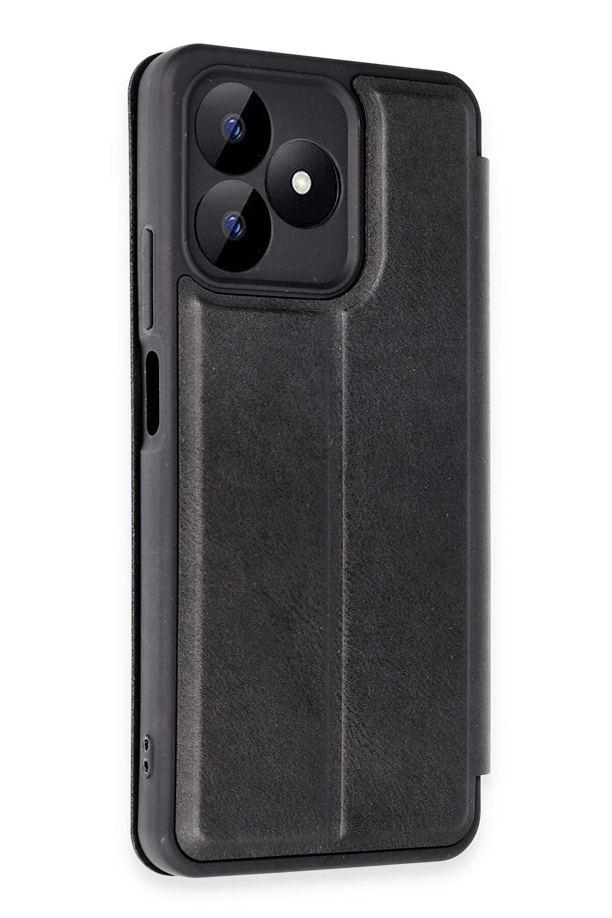 Realme Note 50 4G Kılıf Fli̇p Cover - Si̇yah - Dropx9001-4535