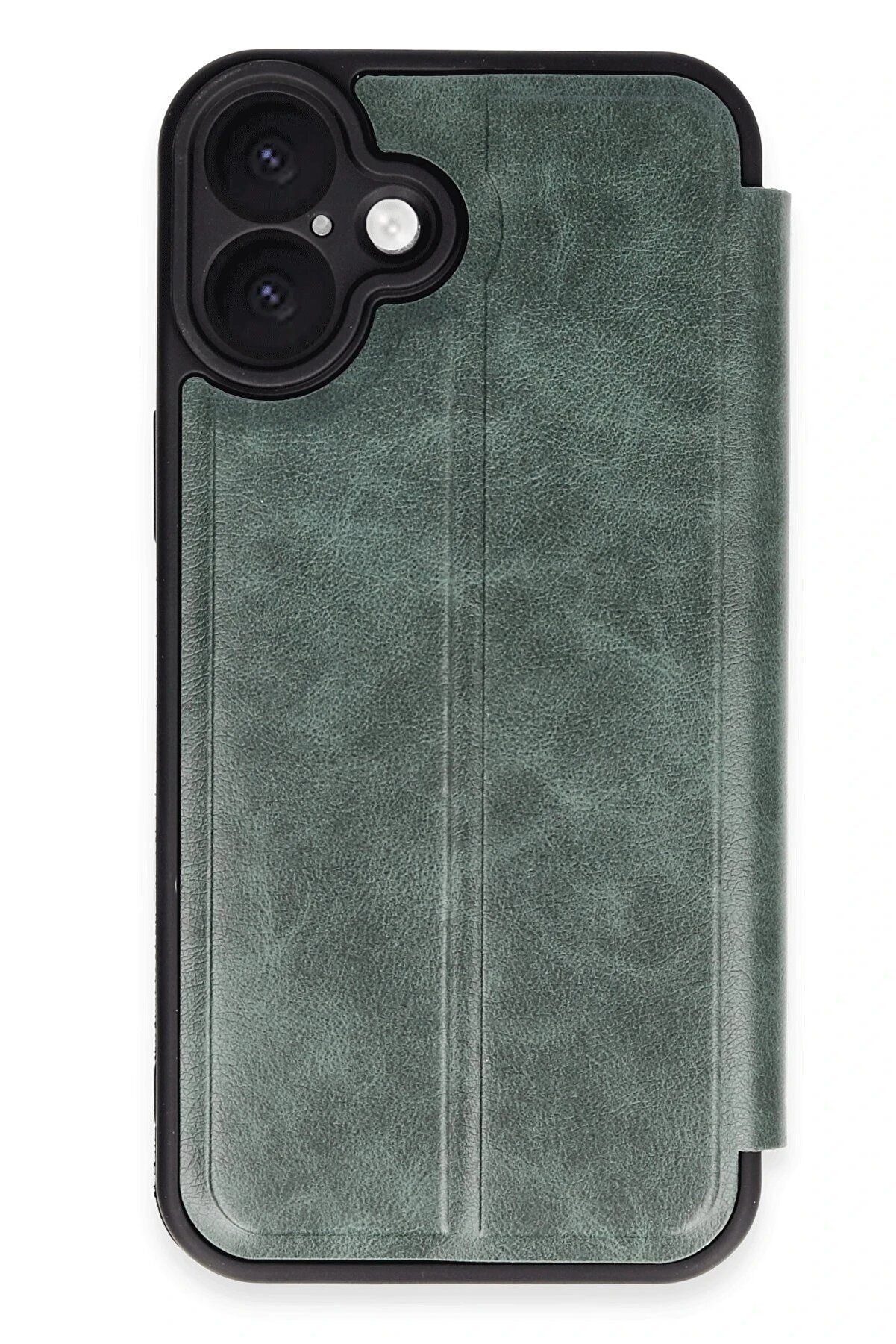 CepteToptan iPhone 16 Kılıf Flip Cover - Koyu Yeşil - DROPX5621-3132