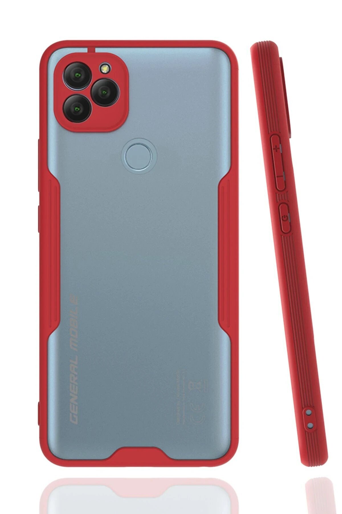 CepteToptan General Mobile GM 22 Kılıf Platin Silikon - Kırmızı - DROPX7873-5649