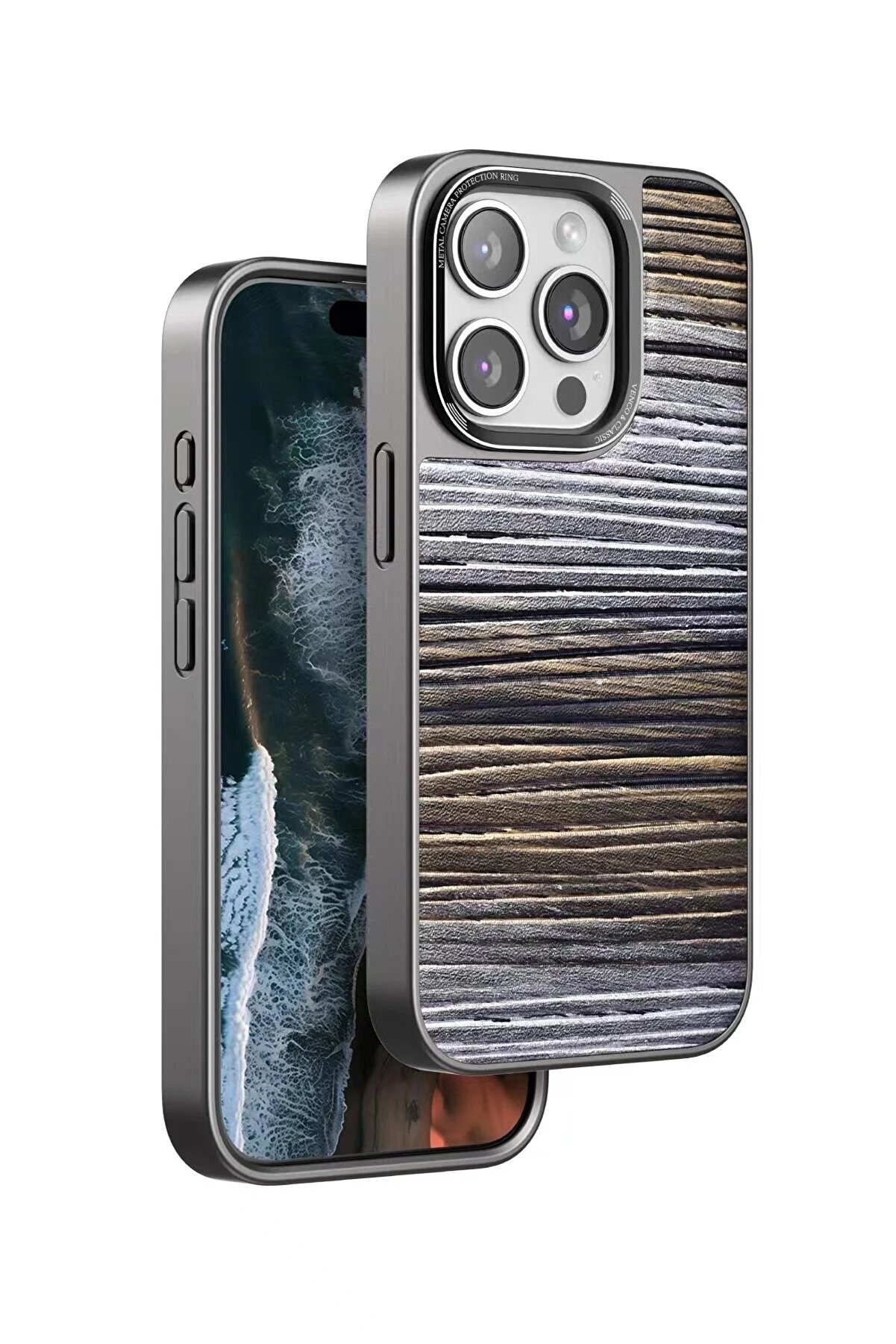 DropCep iPhone 14 Pro Max Wave Kapak - Sarı - Ogz3548-6366