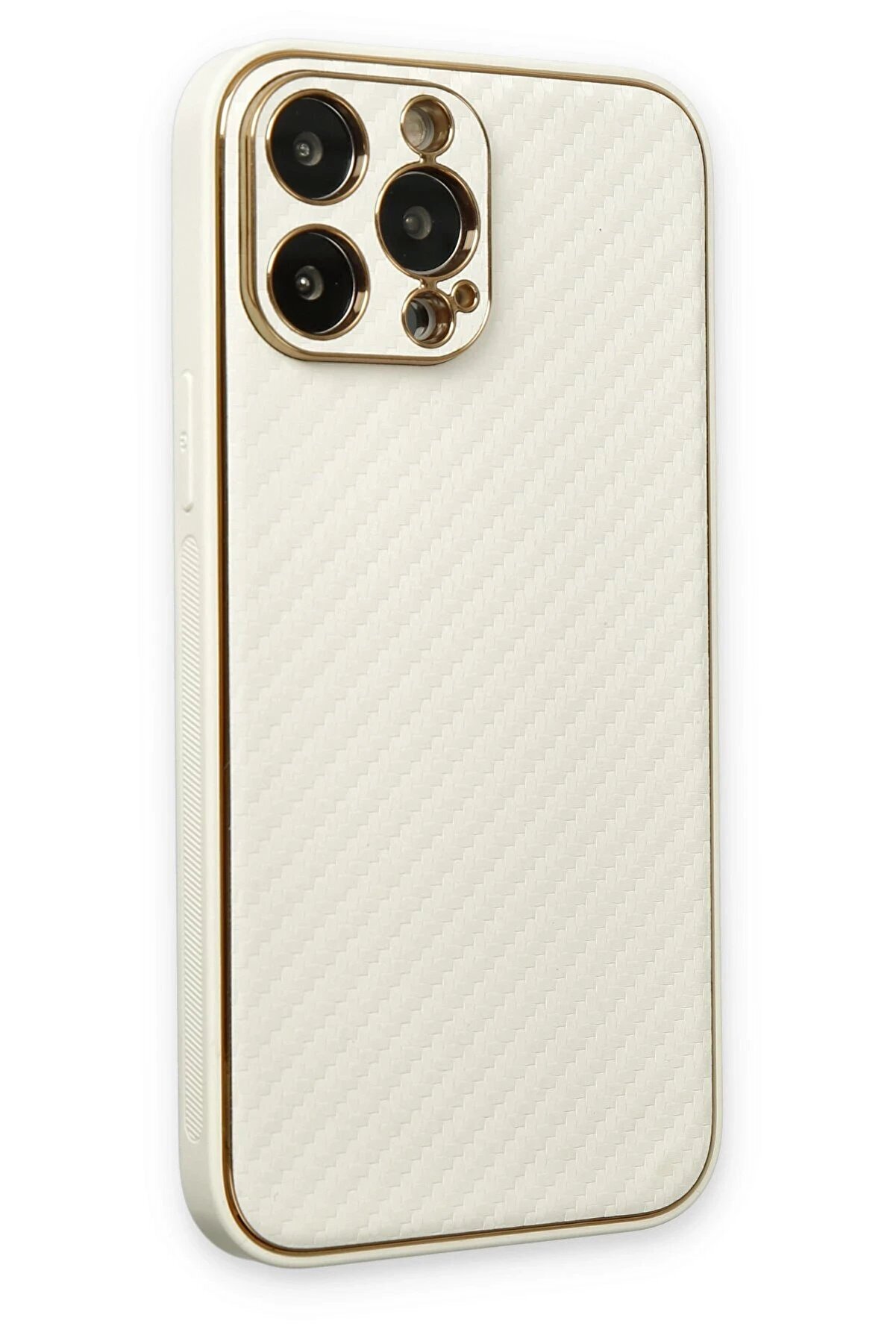 İphone 13 Pro Max Kılıf Coco Karbon Si̇li̇kon - Beyaz - Dropx5883-1127