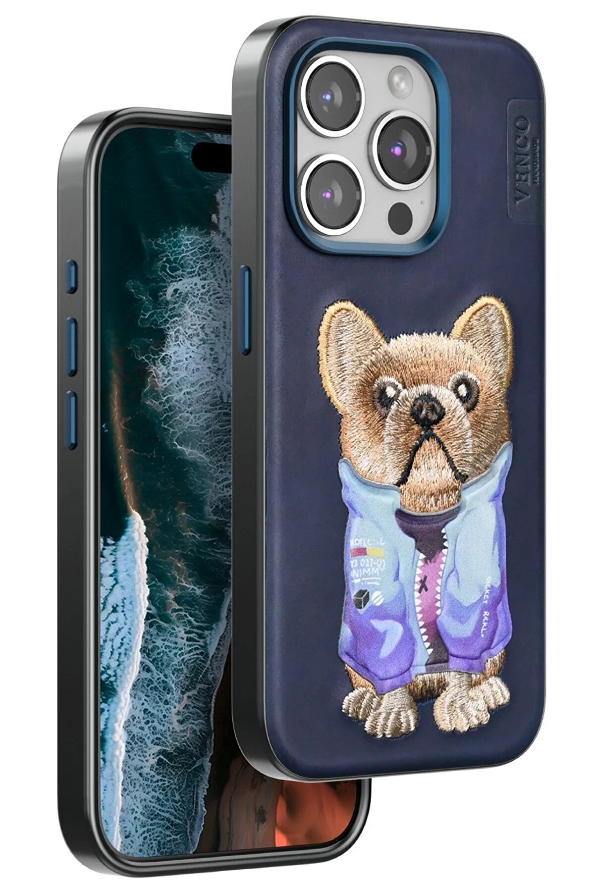 İphone 15 Pro Max Cute Desenli̇ Kapak - Laci̇vert - Dropx2913-3358