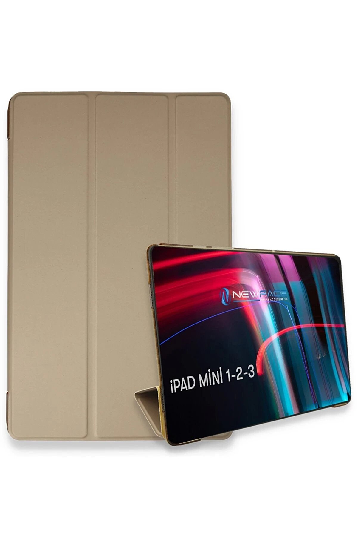 CepteToptan iPad Mini 3 Kılıf Tablet Smart Kılıf - Gold - DROPX7006-1678
