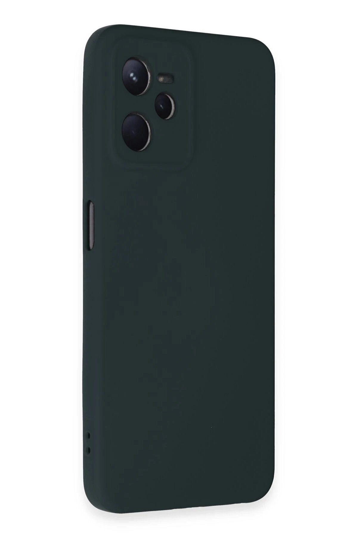 Realme C35 Kılıf Nano İ&ccedil;i̇ Kadi̇fe Si̇li̇kon - Koyu Yeşi̇l - Dropx4584-6102
