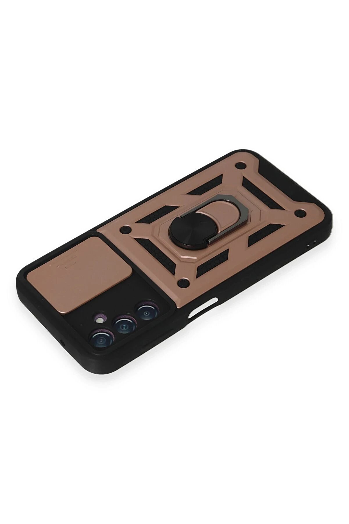 Samsung Galaxy A14 4G Kılıf Pars Lens Yüzüklü Si̇li̇kon - Rose Gold - Dropx9978-2110