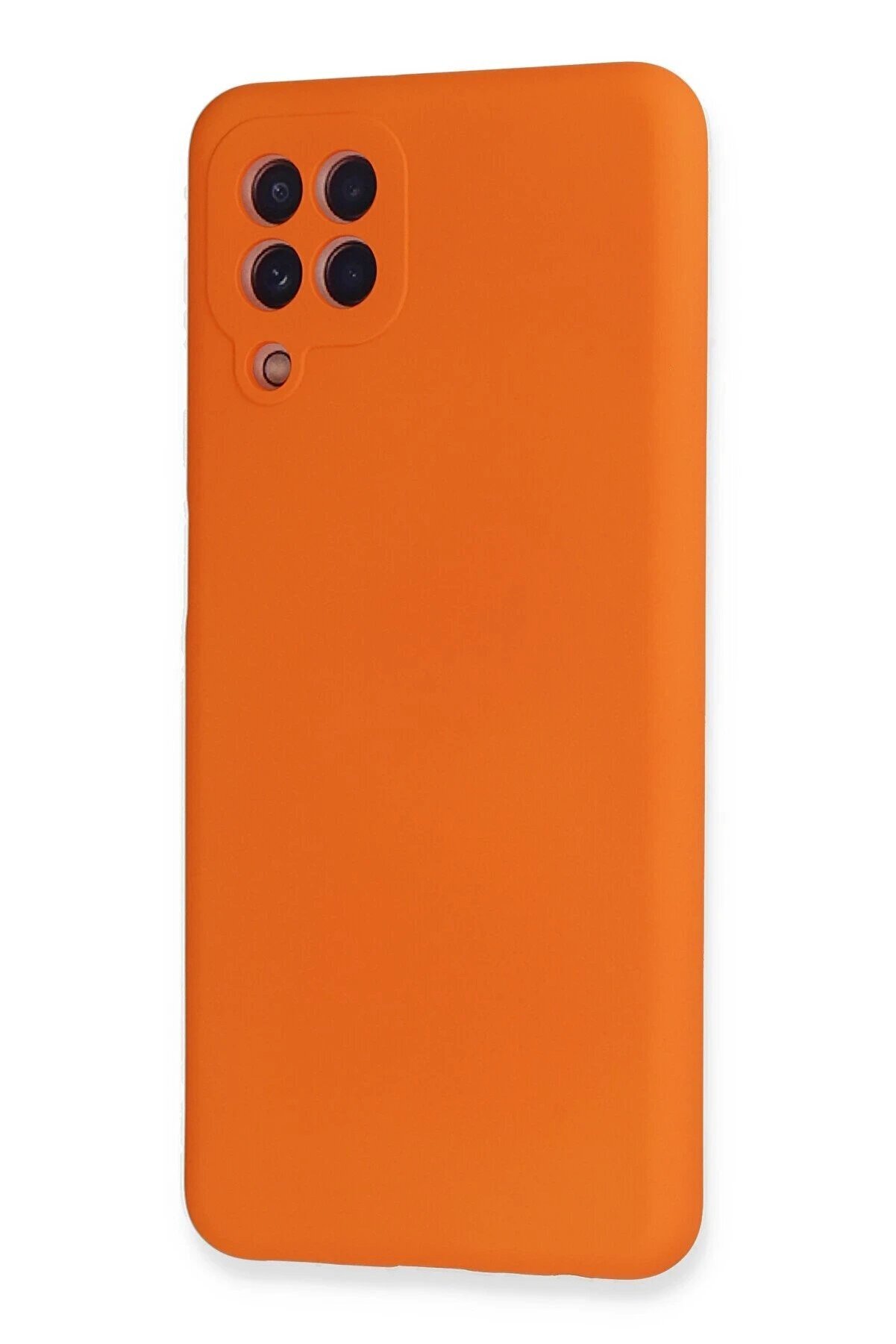 Samsung Galaxy A22 Kılıf Nano İçi̇ Kadi̇fe Si̇li̇kon - Turuncu - Dropx9369-9795