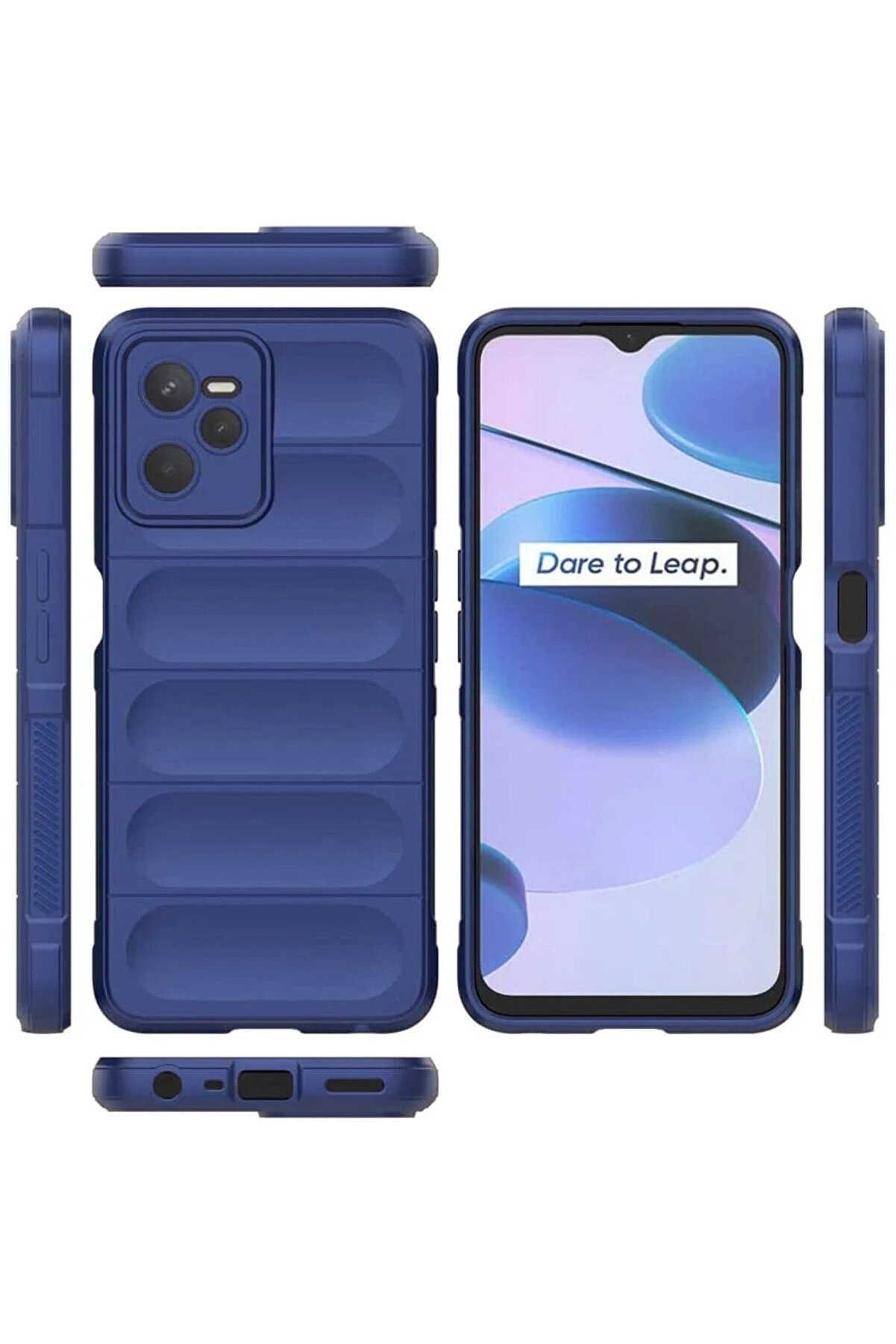 Realme C35 Kılıf Opti̇mum Si̇li̇kon - Laci̇vert - Dropx2697-7533