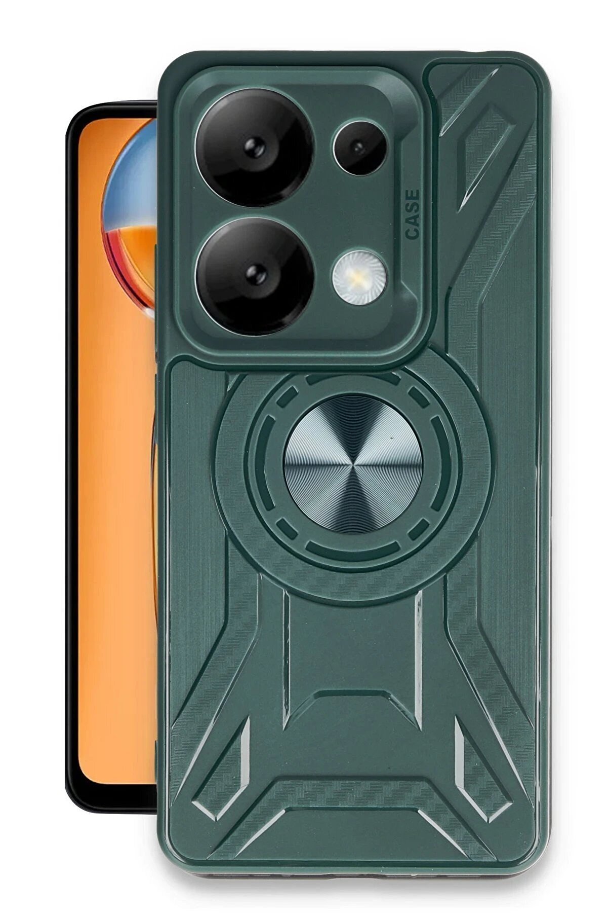 CepteToptan Xiaomi Redmi Note 13 4G Kılıf Lincoln Silikon - Koyu Yeşil - DROPX5864-4493