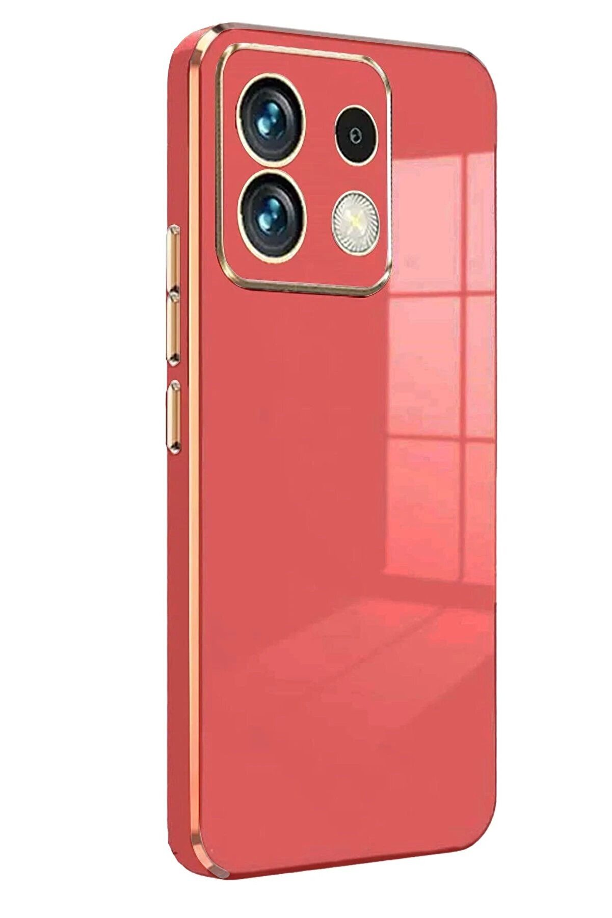 Xi̇aomi̇ Poco M6 Pro 4G Kılıf Volet Si̇li̇kon - Kırmızı - Dropx5269-6540