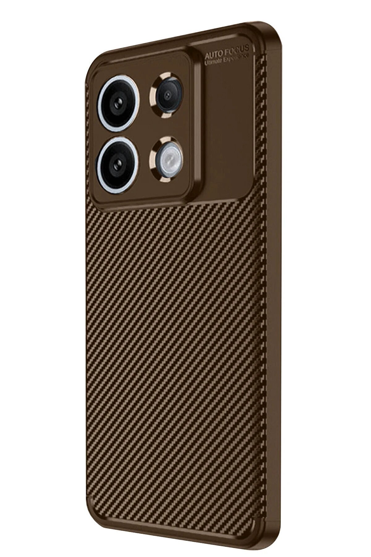 Xi̇aomi̇ Redmi̇ Note 13 Pro 4G Kılıf Auto Focus Karbon Kapak - Kahverengi̇ - Dropx8071-8952