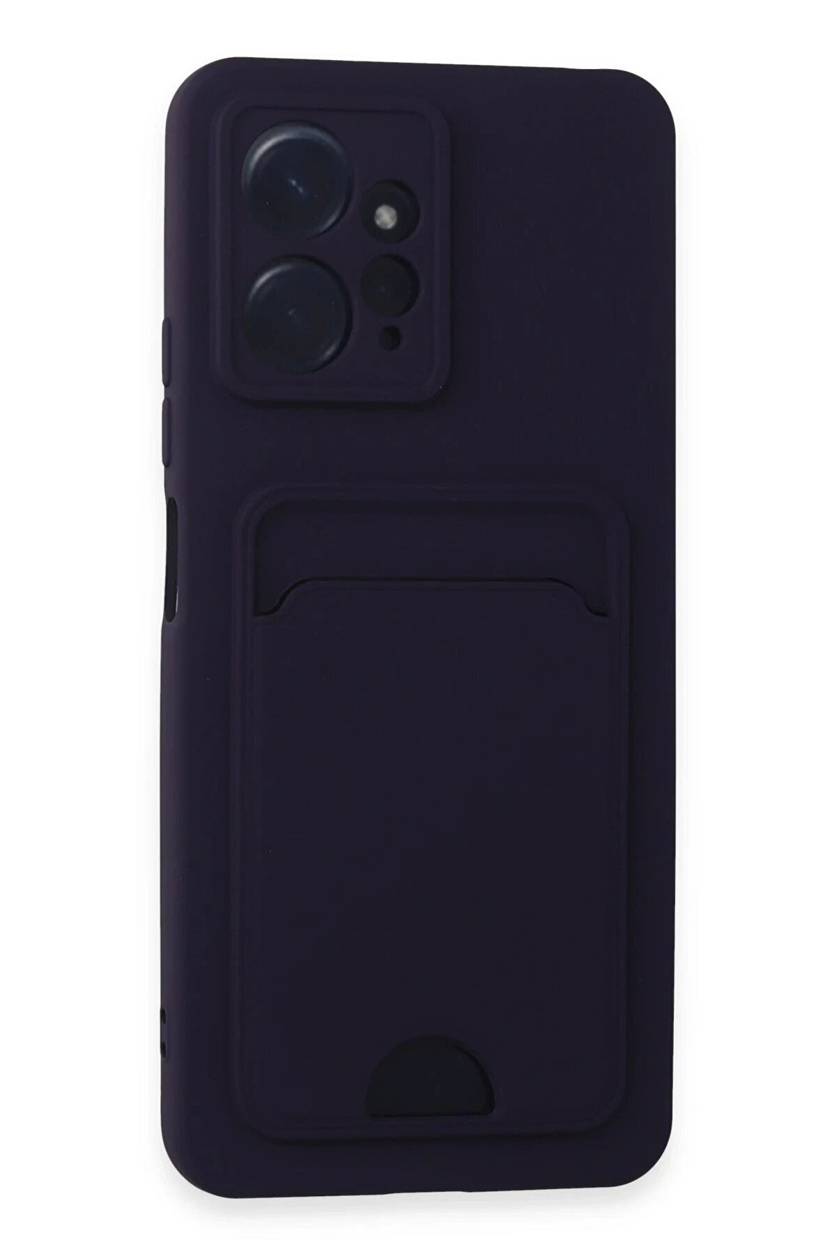 CepteToptan Xiaomi Redmi Note 12 4G Kılıf Kelvin Kartvizitli Silikon - Derin Mor - DROPX3076-6031