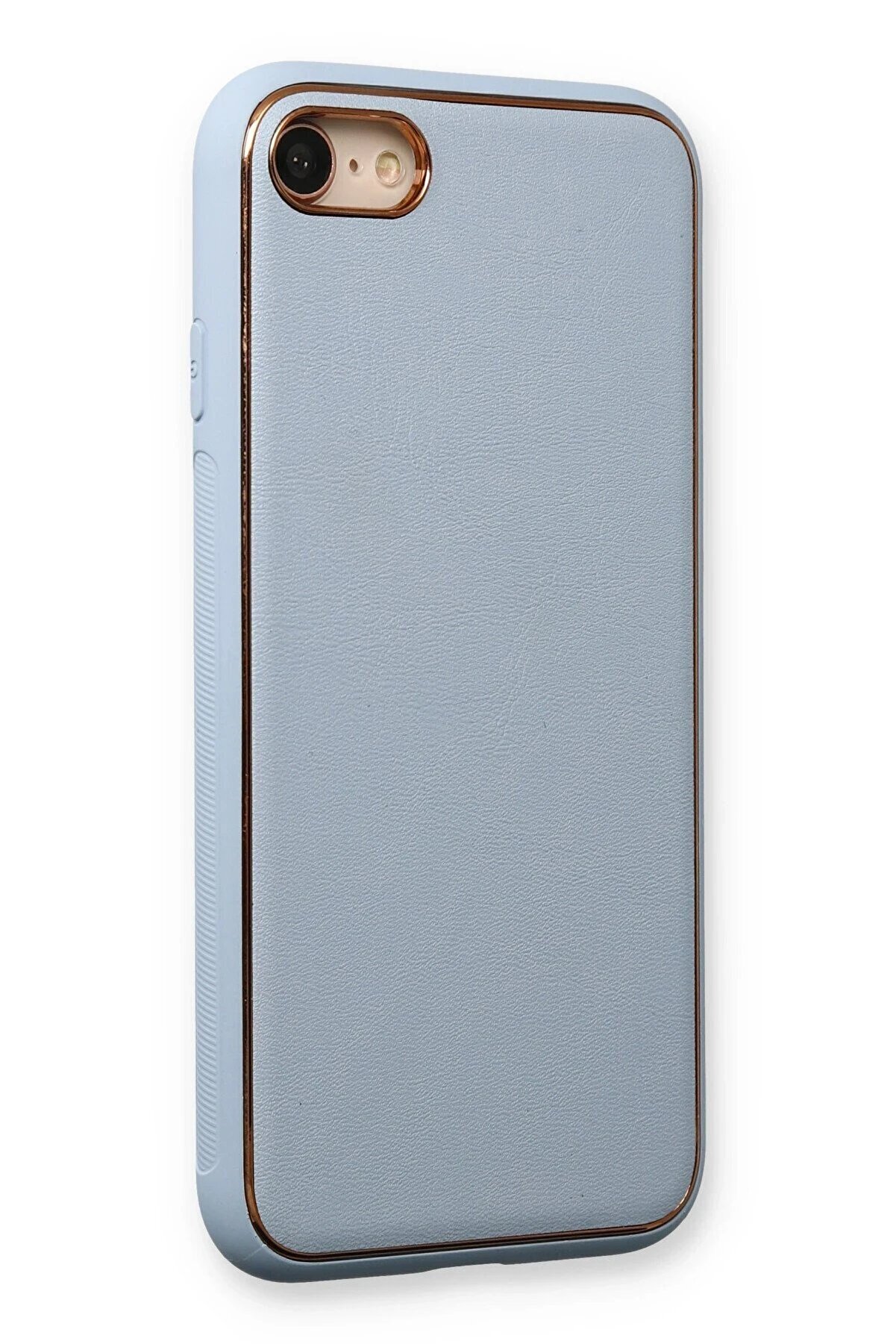 İphone 7 Kılıf Coco Deri̇ Si̇li̇kon Kapak - A&ccedil;ık Mavi̇ - Dropx2996-6383