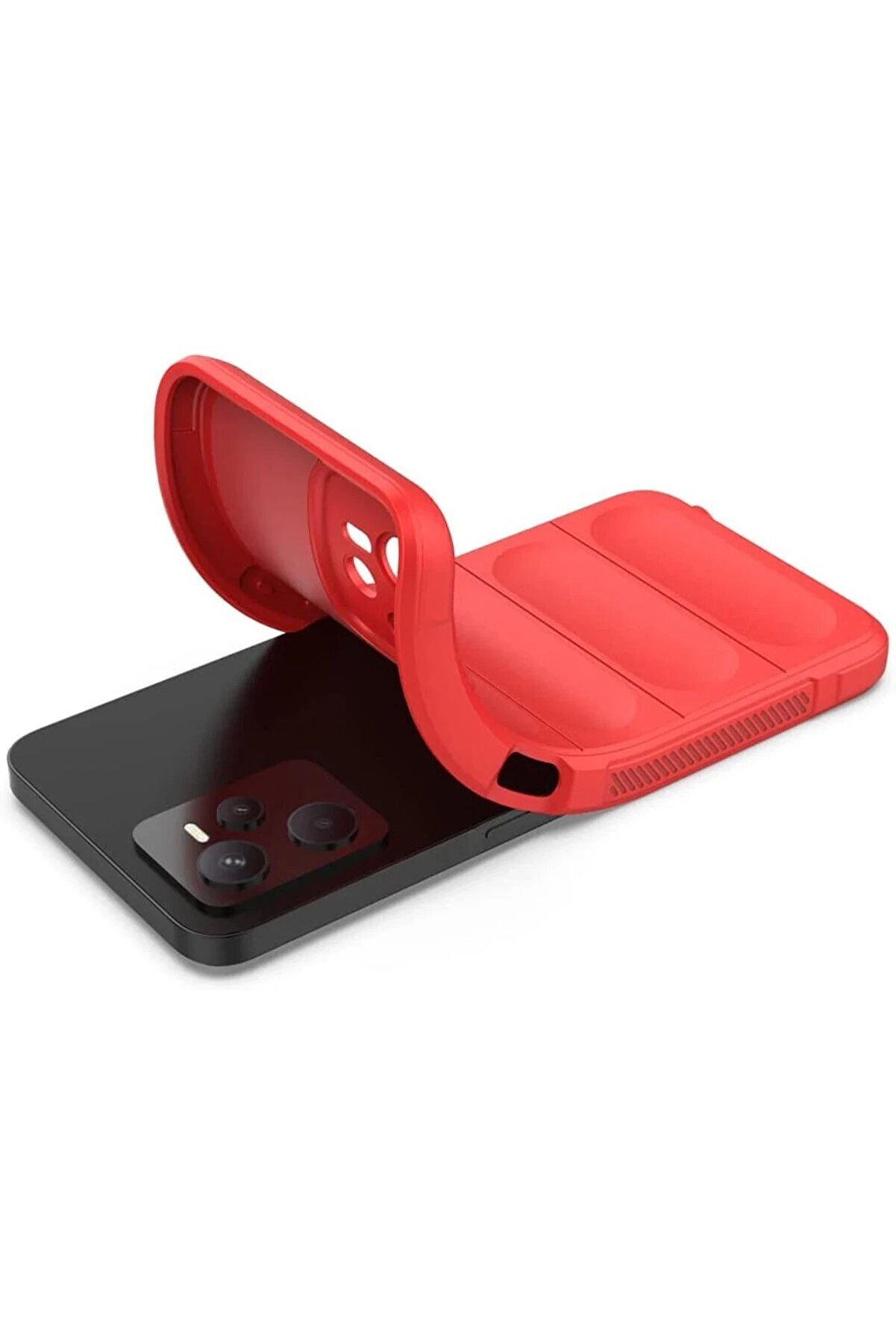 Realme C35 Kılıf Opti̇mum Si̇li̇kon - Kırmızı - Dropx6461-3760