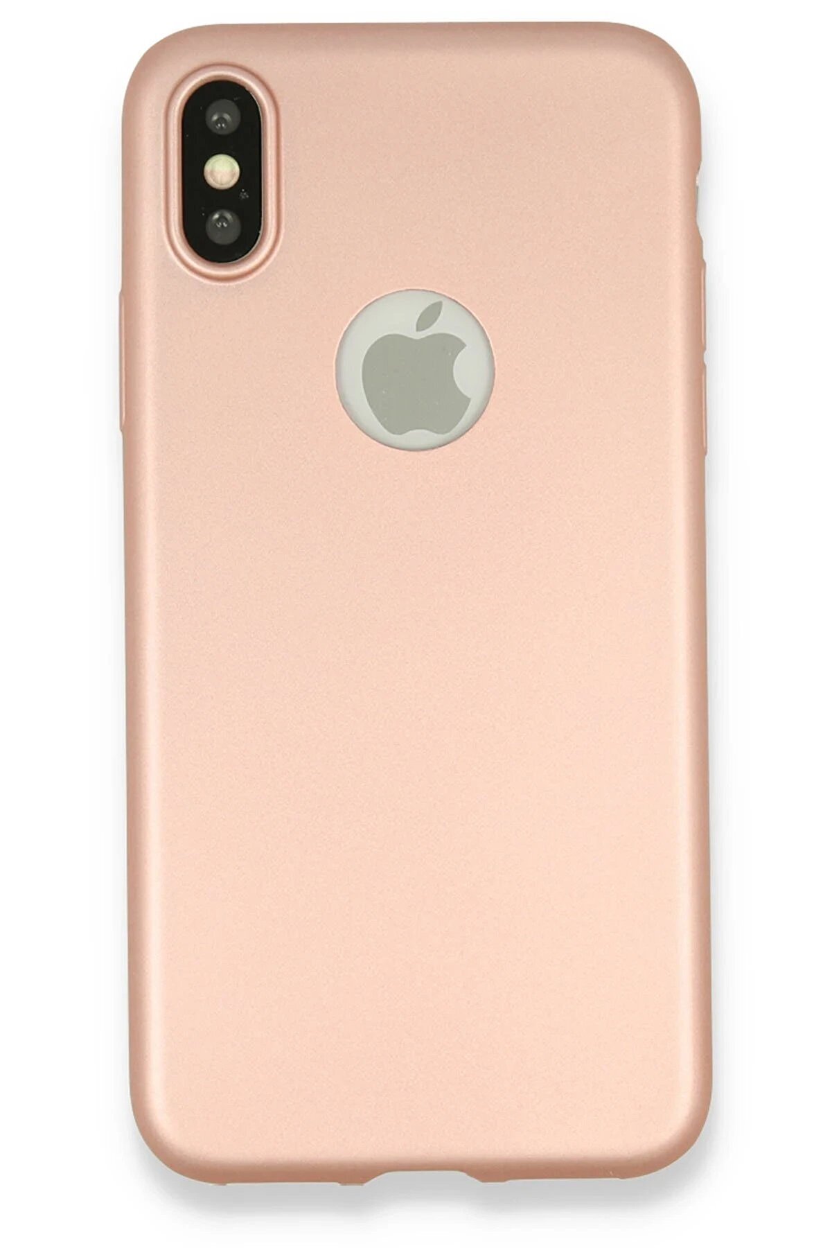 CepteToptan iPhone X Kılıf First Silikon - Rose Gold - DROPX5545-7810