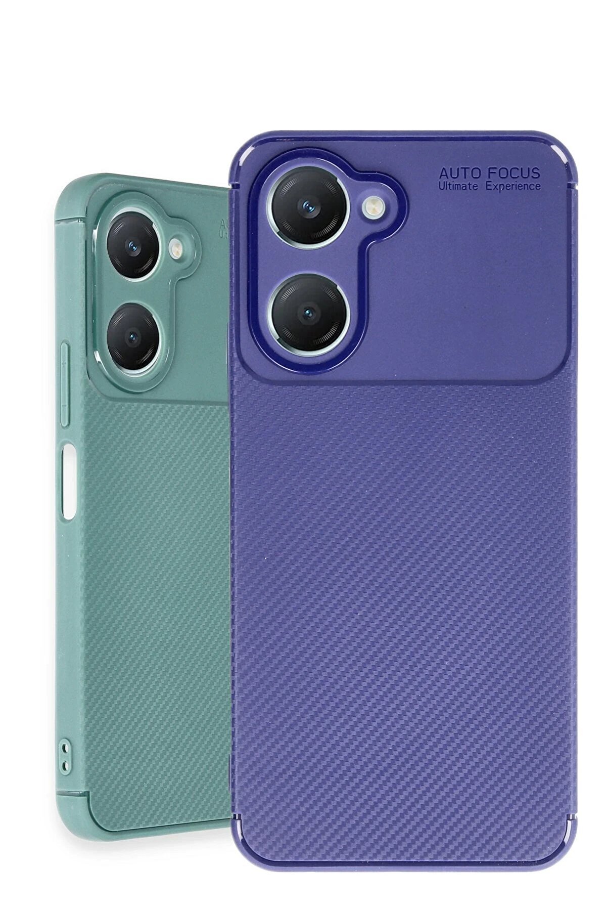 Vi̇vo Y18 Kılıf Auto Focus Karbon Kapak - Laci̇vert - Dropx9127-8323