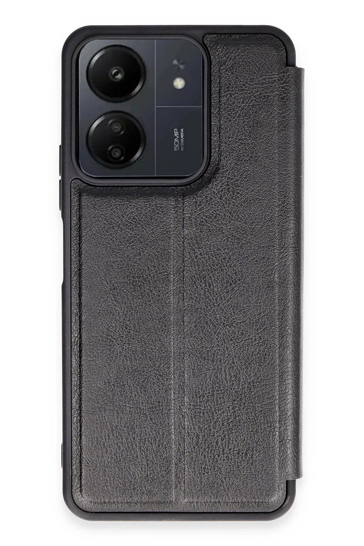 CepteToptan Xiaomi Redmi 13C Kılıf Flip Cover - Siyah - DROPX4936-8990
