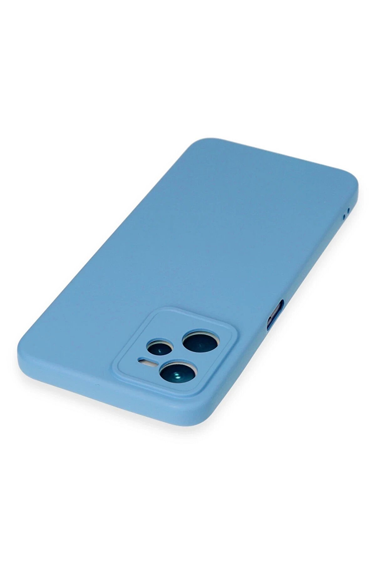 Realme C35 Kılıf Nano İ&ccedil;i̇ Kadi̇fe Si̇li̇kon - Mavi̇ - Dropx1205-3661