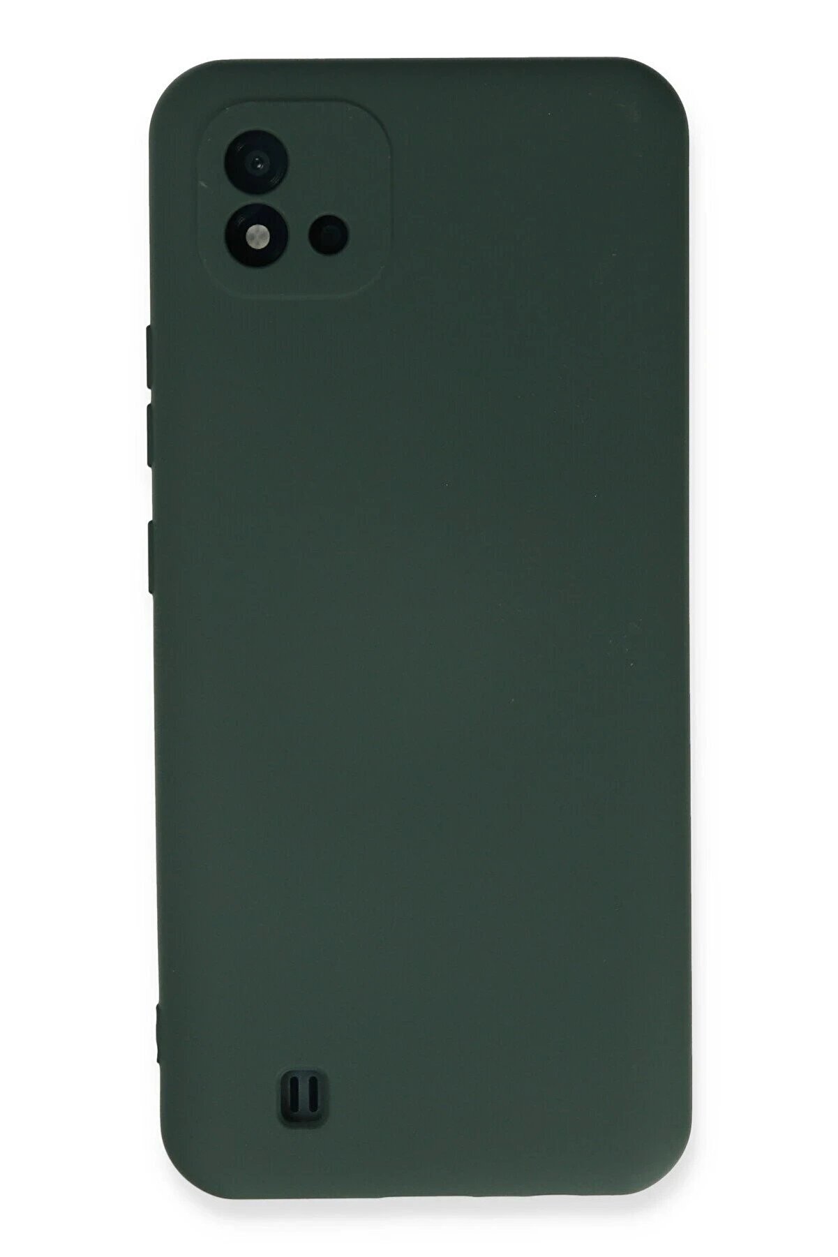 CepteToptan Realme C11 2021 Kılıf Nano içi Kadife Silikon - Koyu Yeşil - DROPX5702-8555
