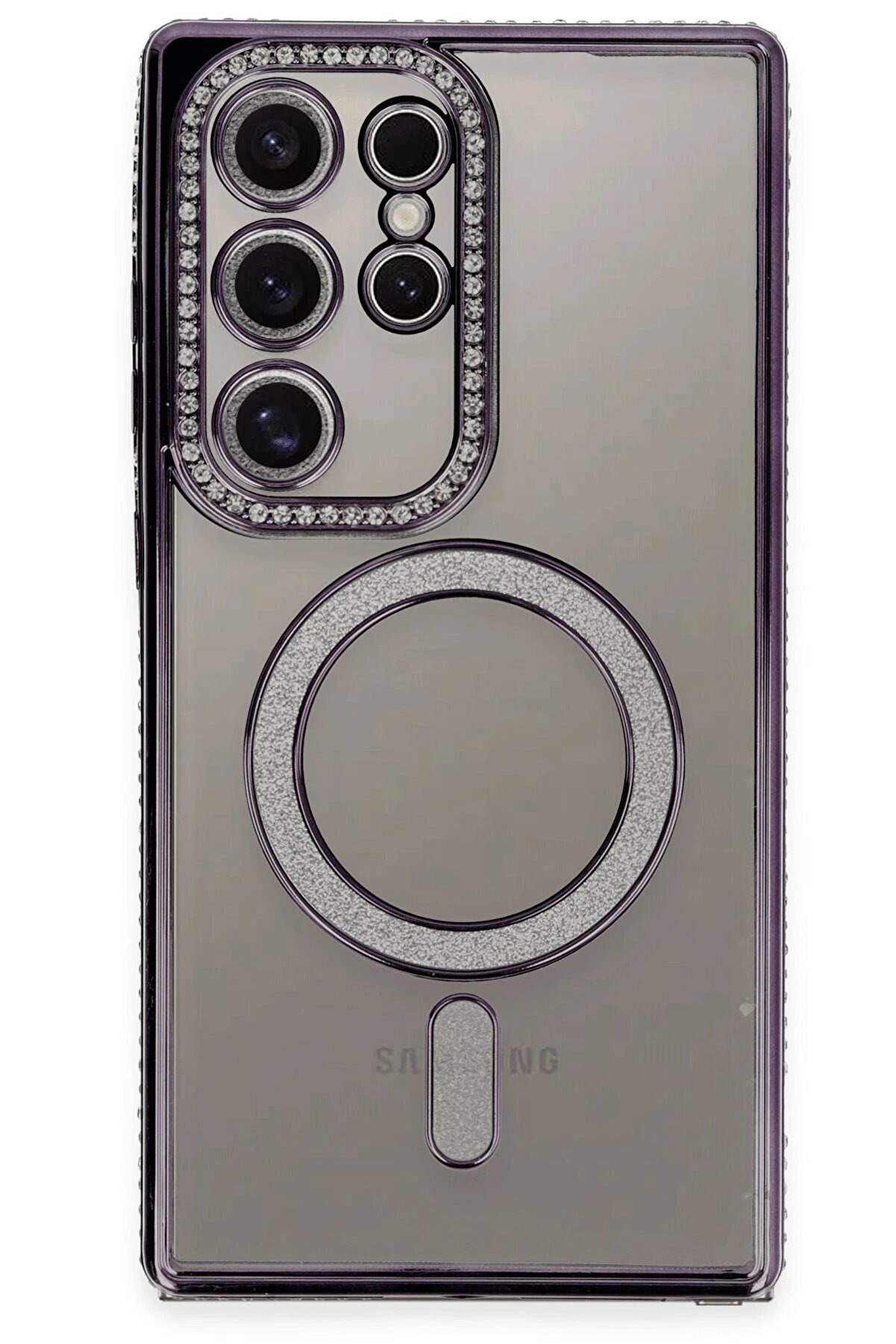 Samsung Galaxy S24 Ultra Kılıf Joke Si̇mli̇ Magneti̇csafe Kılıf - Deri̇n Mor - Dropx2454-8018