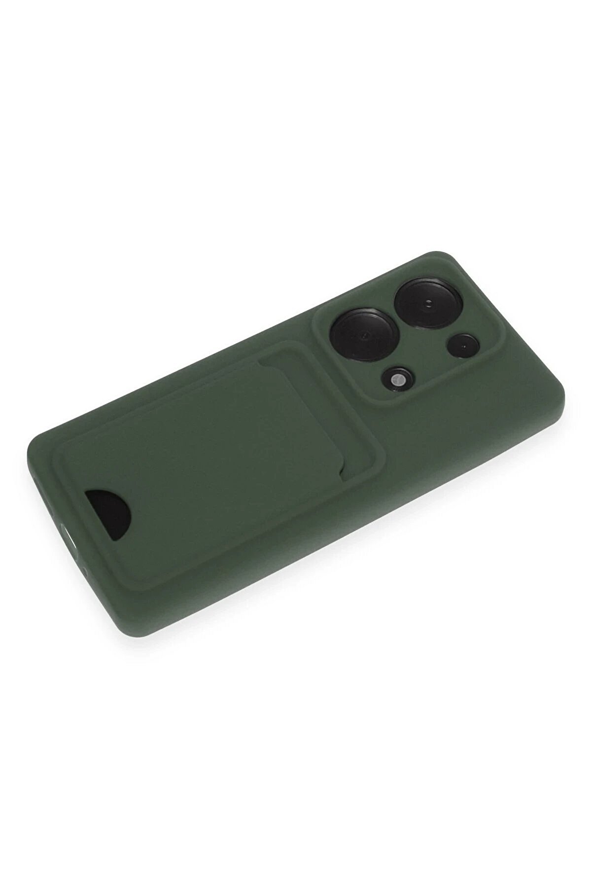 Xi̇aomi̇ Redmi̇ Note 13 Pro 4G Kılıf Kelvi̇n Kartvi̇zi̇tli̇ Si̇li̇kon - Koyu Yeşi̇l - Dropx9452-7638
