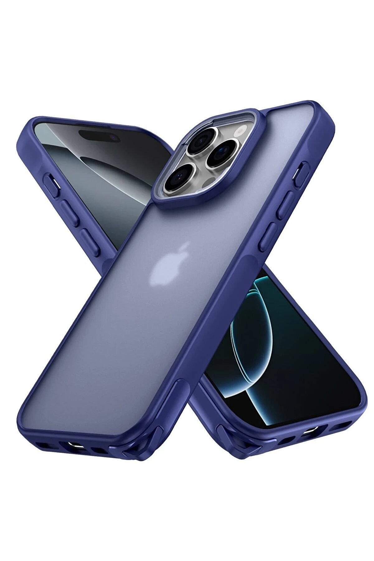 CepteToptan iPhone 16 Pro Kılıf Elegant Kapak - Lacivert - DROPX1449-7897