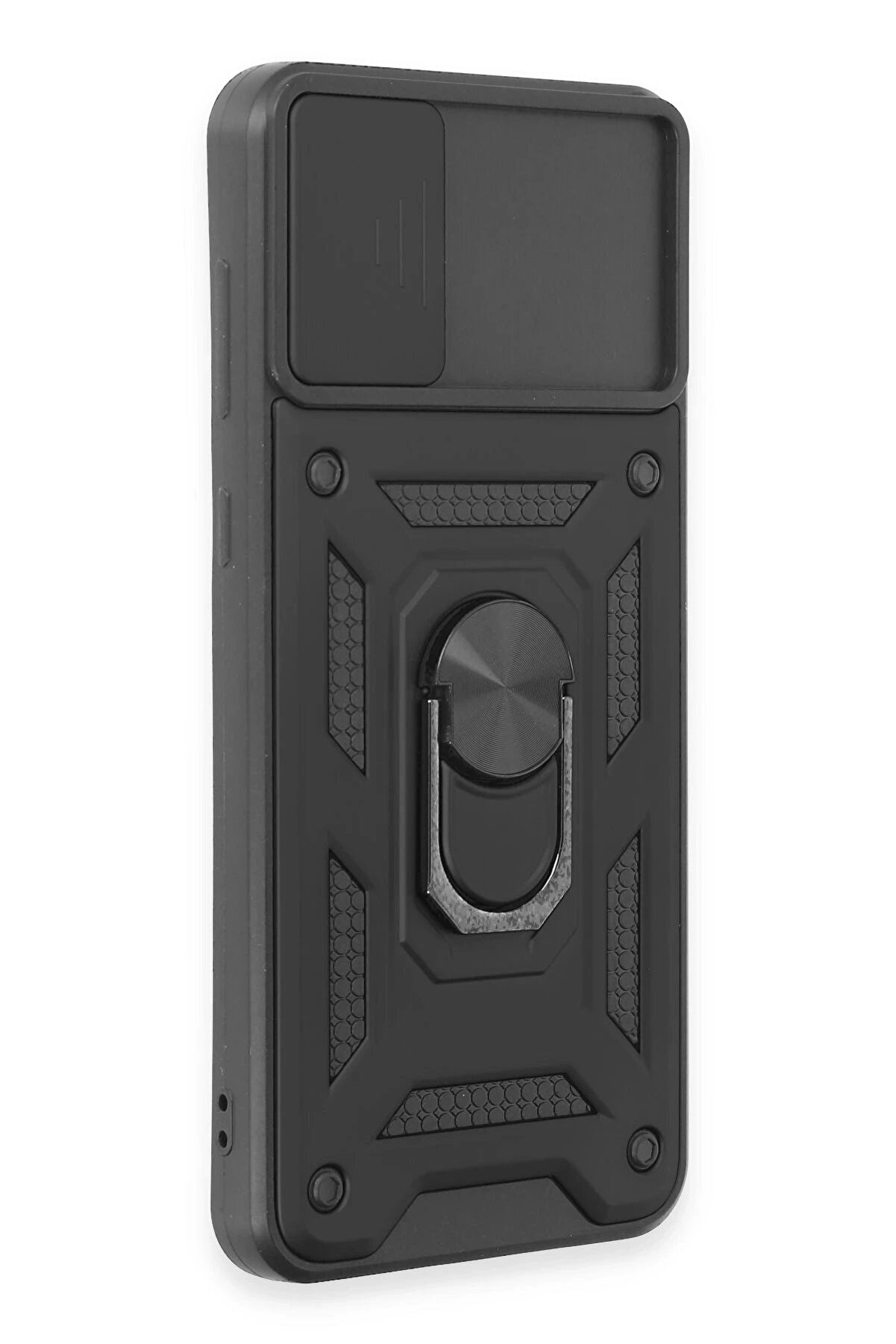 Samsung Galaxy A04E Kılıf Pars Lens Yüzüklü Si̇li̇kon - Si̇yah - Dropx2879-2075